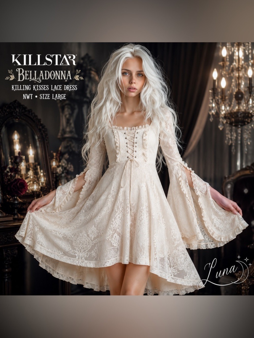 🖤 KILLSTAR Belladonna “Killing Kisses” Lace Dress